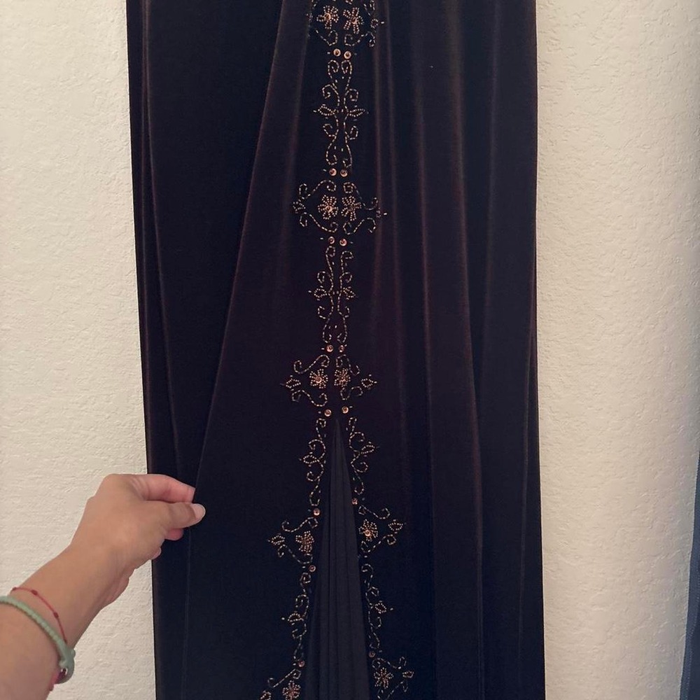 Fairy core 90s Dave and Johnny Maxi chocolate brown maxi dress. - Picture 4 of 11